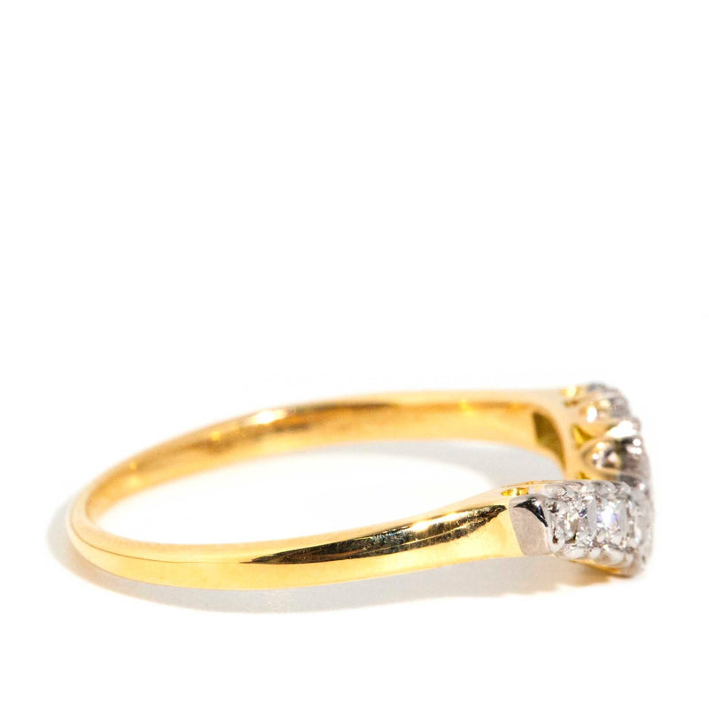 Natalia 1960s Diamond Chevron Band 18ct Gold* DRAFT Rings Imperial Jewellery 
