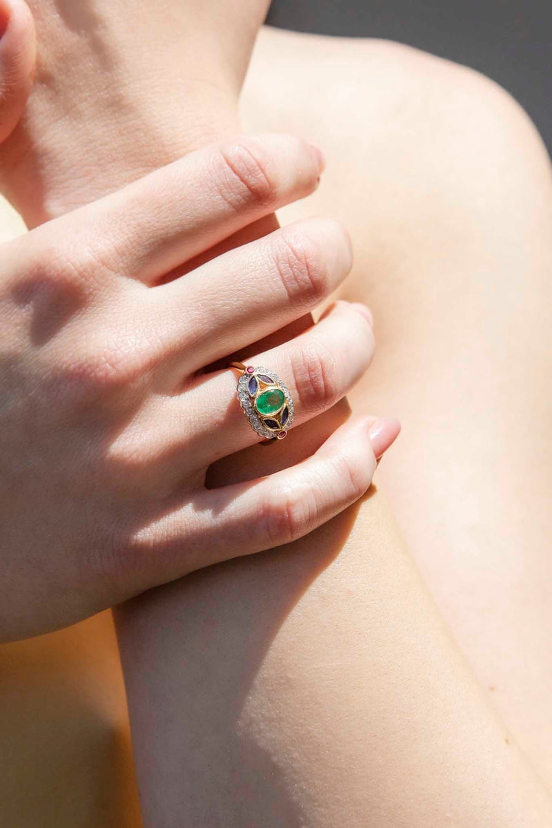 Art Nouveau Ruby Emerald Diamond Ring - Antique Jewelry | Vintage Rings |  Faberge EggsAntique Jewelry | Vintage Rings | Faberge Eggs