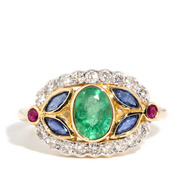 Natalie Emerald Sapphire Ruby Diamond Ring 9 Carat Gold* DRAFT Rings Imperial Jewellery Imperial Jewellery - Hamilton 