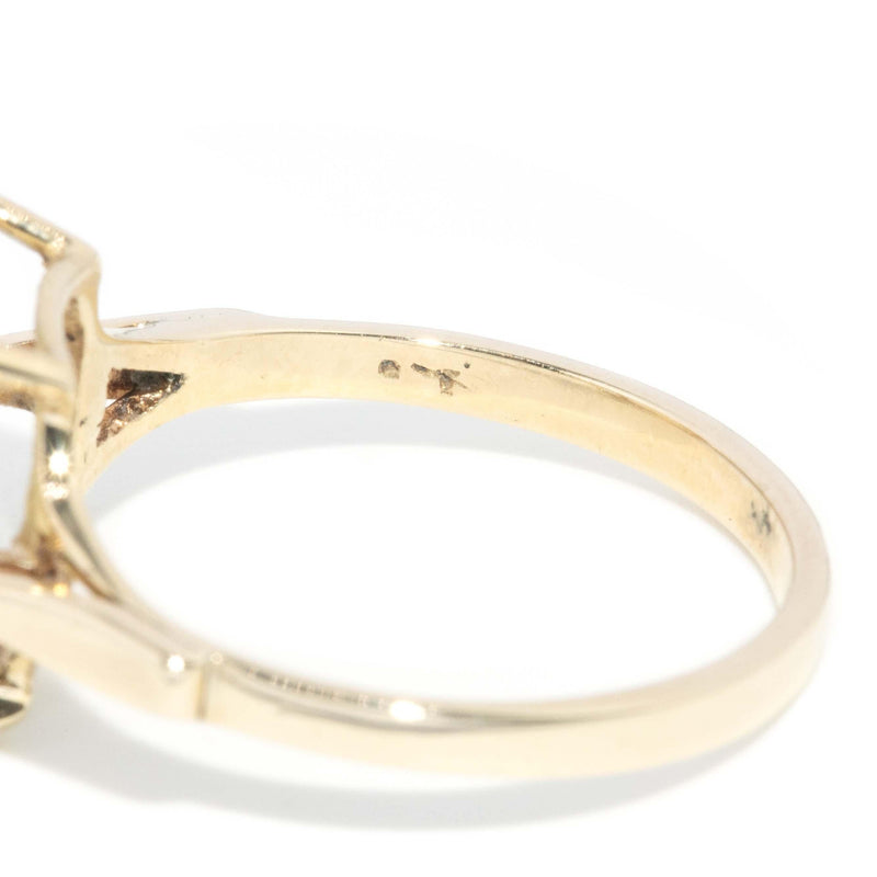 Vintage Circa 1970s Citrine Ring 14 Carat Yellow Gold