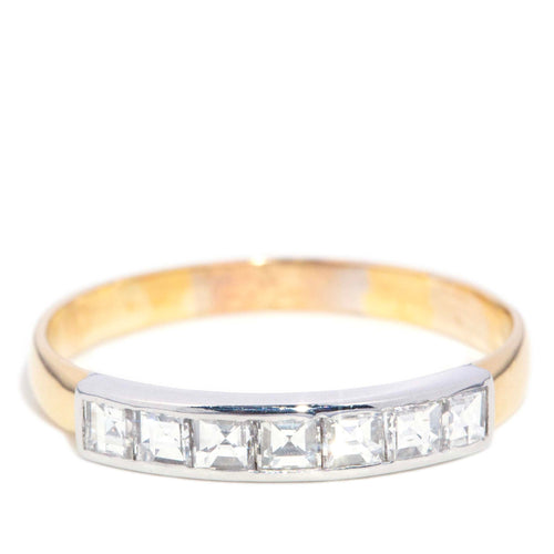 Nera Diamond Half Eternity Band Ring 14K Two Tone Gold
