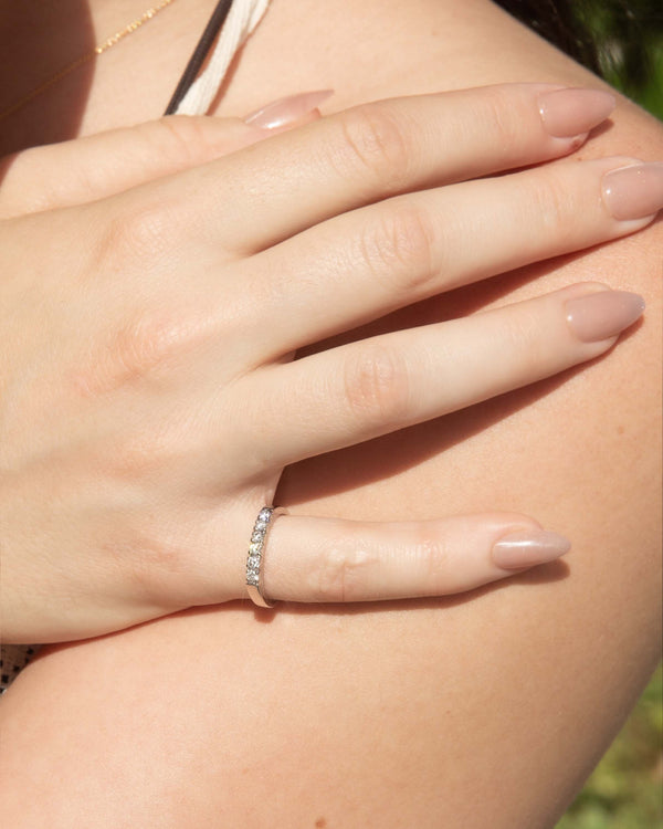 Niamh Diamond Half Eternity Ring 18ct White Gold Ring Imperial Jewellery 