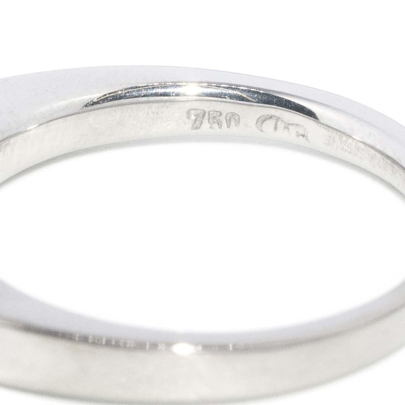 Contemporary Diamond Half Eternity Ring 18 Carat White Gold