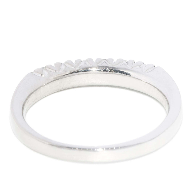 Contemporary Diamond Half Eternity Ring 18 Carat White Gold