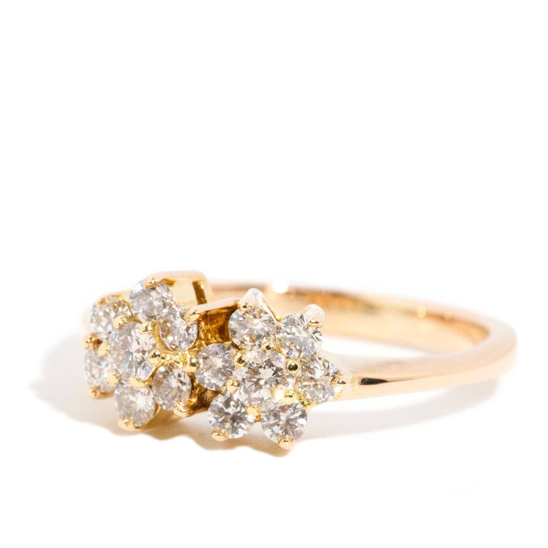 Nicole 1980s Half Carat Diamond Cluster Ring 18ct Rings Imperial Jewellery 