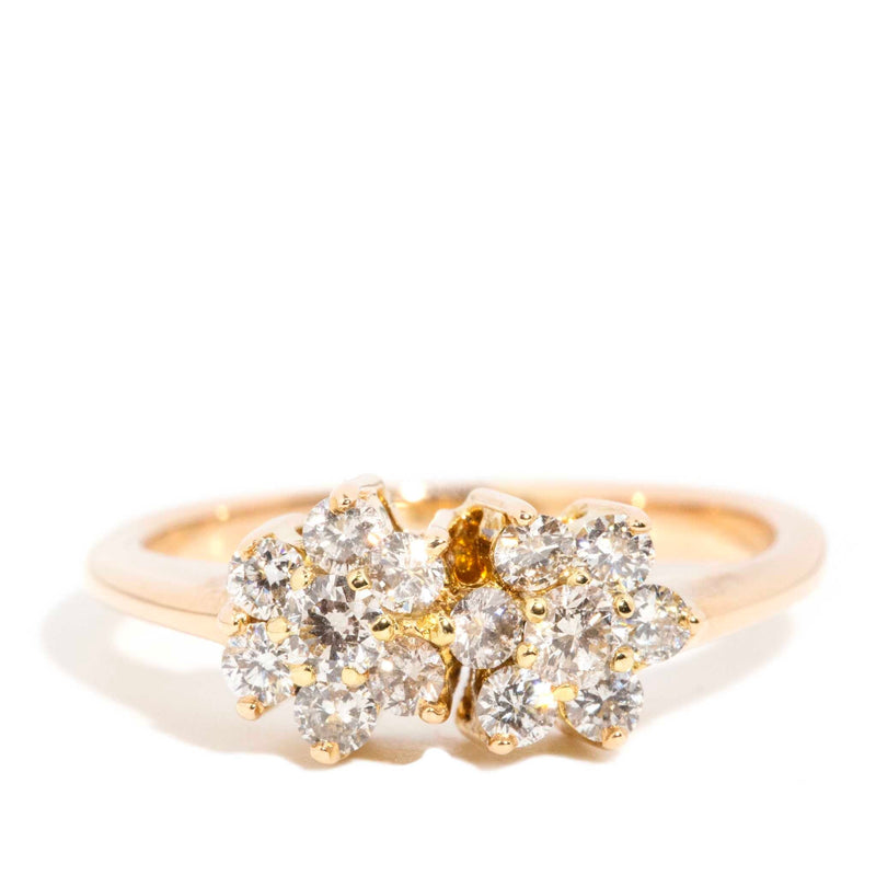 Nicole 1980s Half Carat Diamond Cluster Ring 18ct Rings Imperial Jewellery Imperial Jewellery - Hamilton 