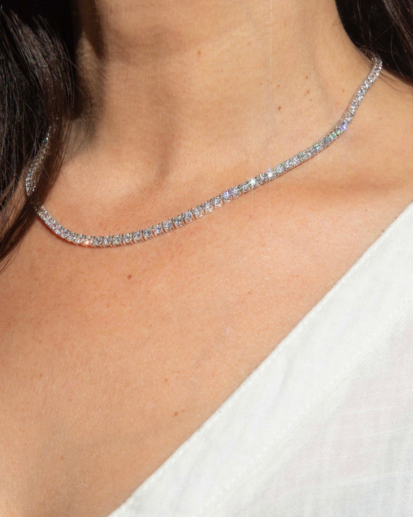 Nuala Contemporary 14.85 Carat Diamond Rivière Necklace 18ct White Gold Pendants/Necklaces Imperial Jewellery 