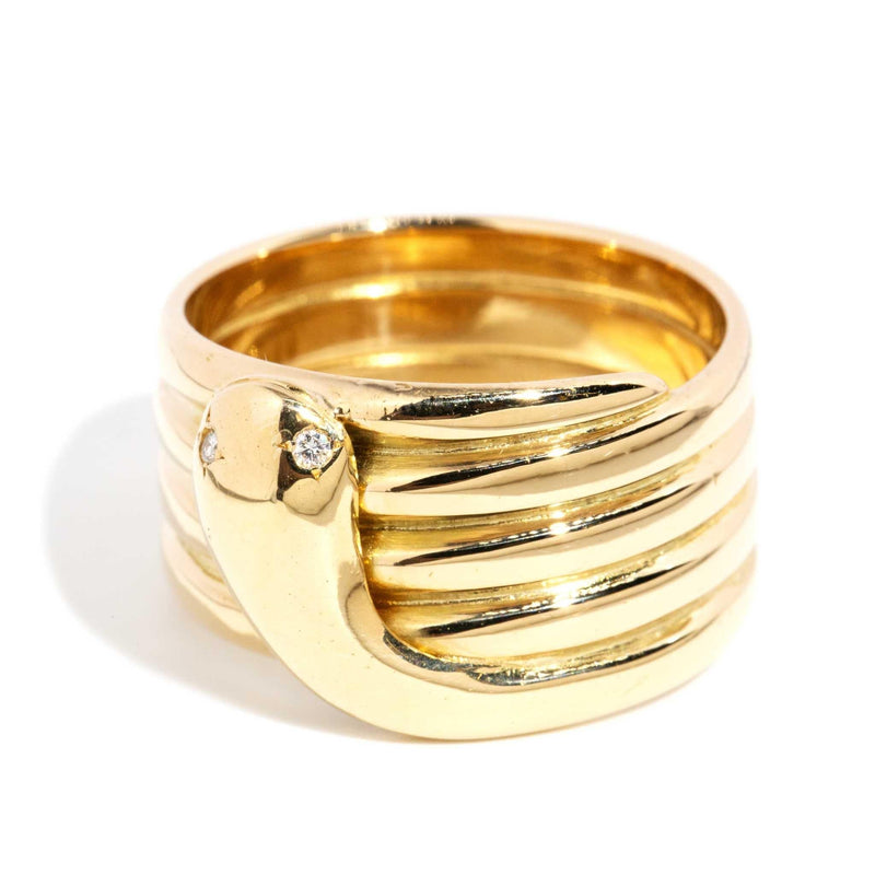 Nyoka 1895 Diamond Coiled Serpent Ring 18ct Gold