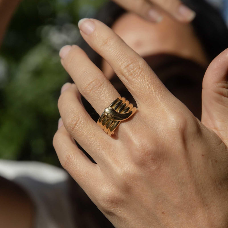 Nyoka 1895 Diamond Coiled Serpent Ring 18ct Gold