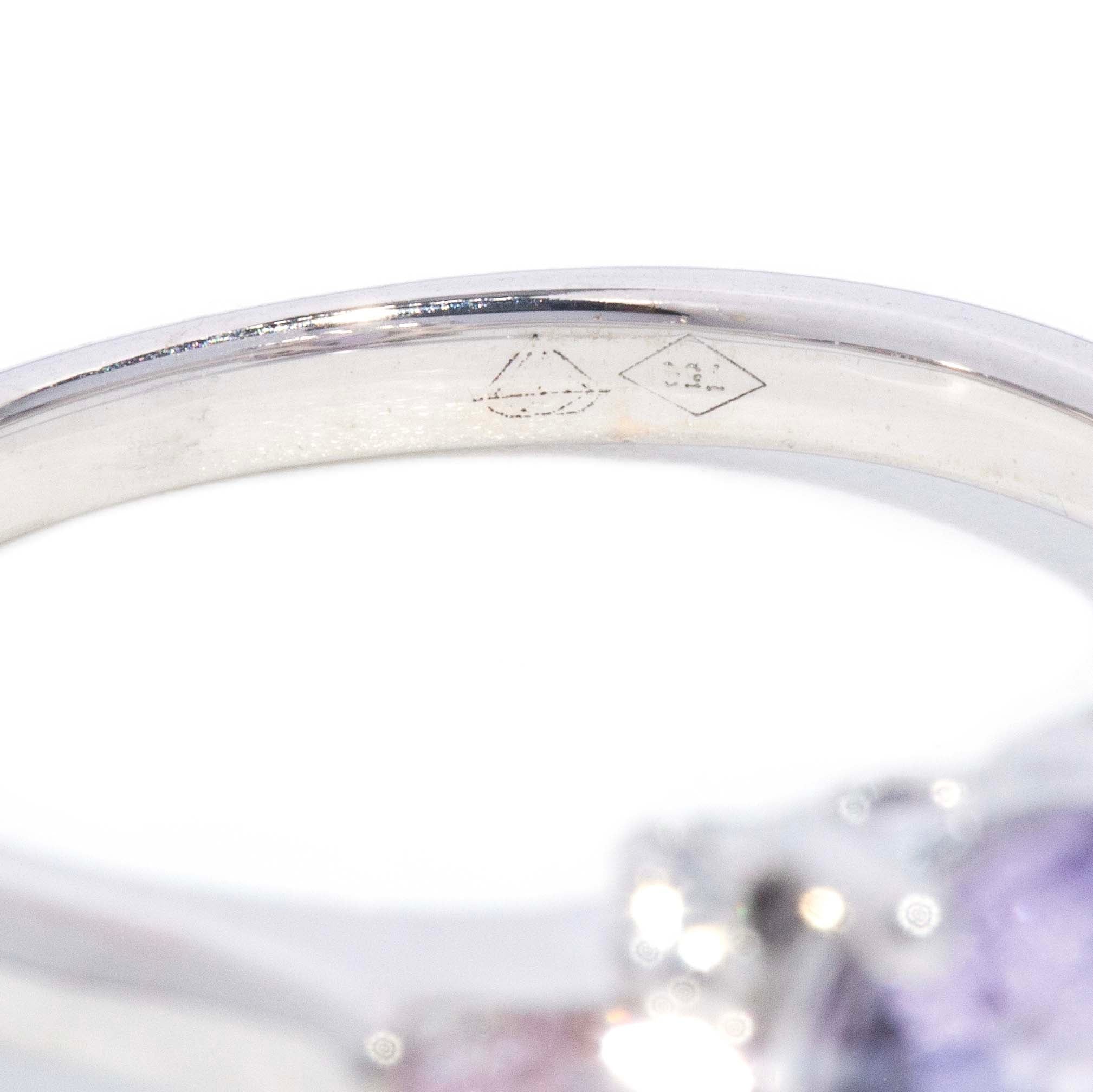 Odessa Lavender Spinel & Diamond Ring 18ct White Gold Rings Imperial Jewellery 