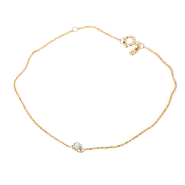 Odessa Opal & Diamond Cable Link Bracelet 10ct Gold Bracelets/Bangles Imperial Jewellery 