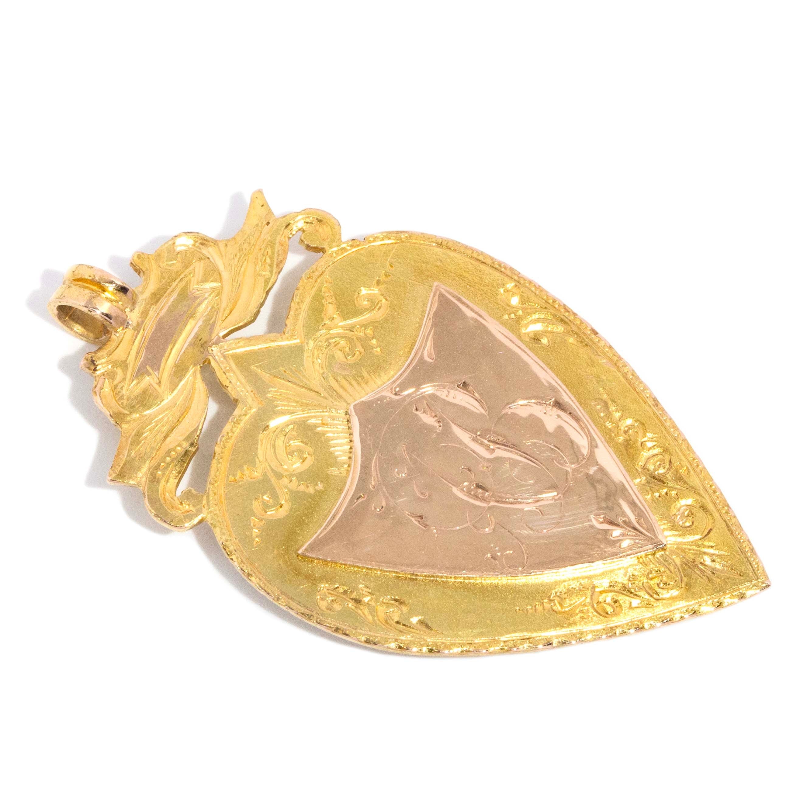 Odile 1904 Award Pendant 19ct Two Tone Gold Pendants/Necklaces Imperial Jewellery 