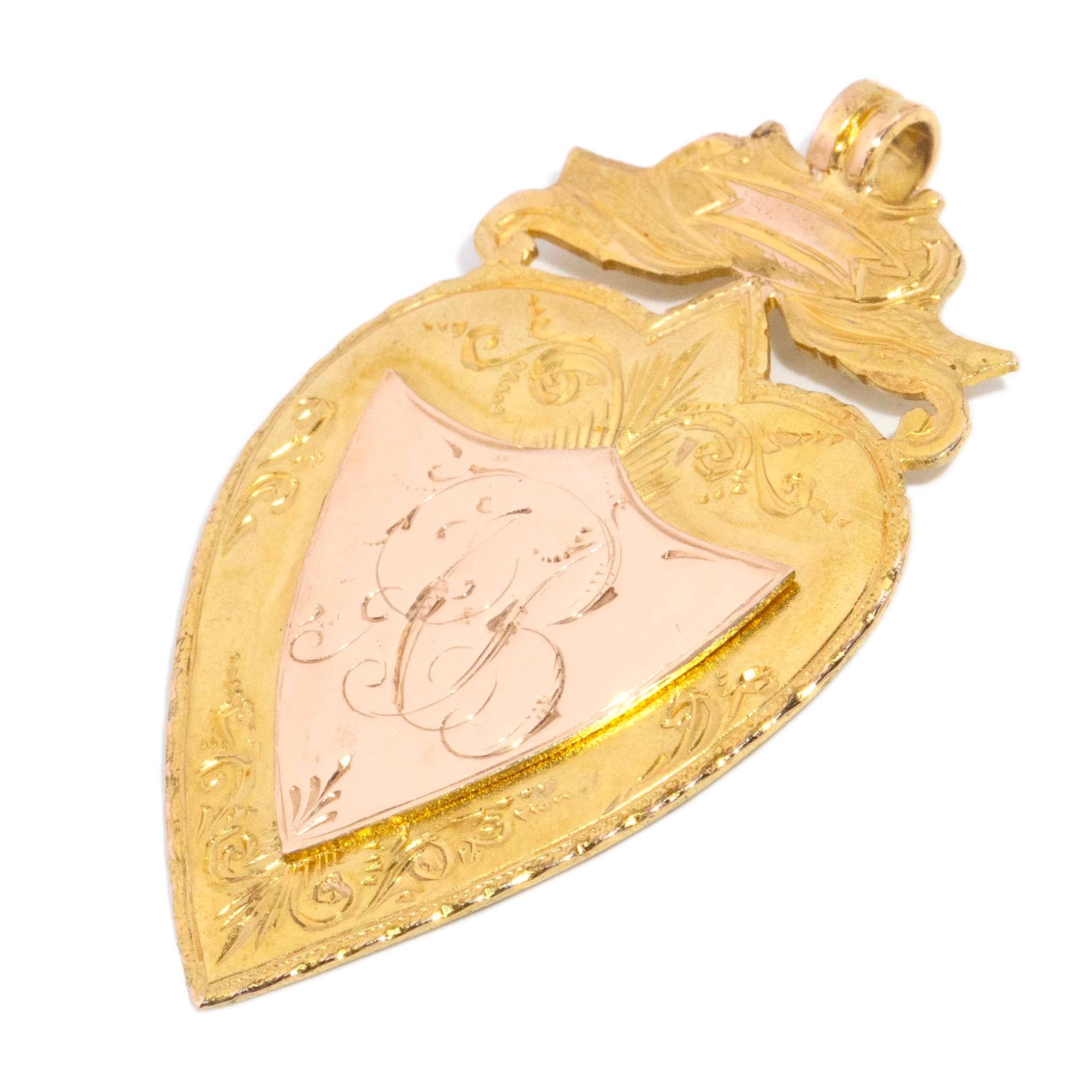 Odile 1904 Award Pendant 19ct Two Tone Gold Pendants/Necklaces Imperial Jewellery 