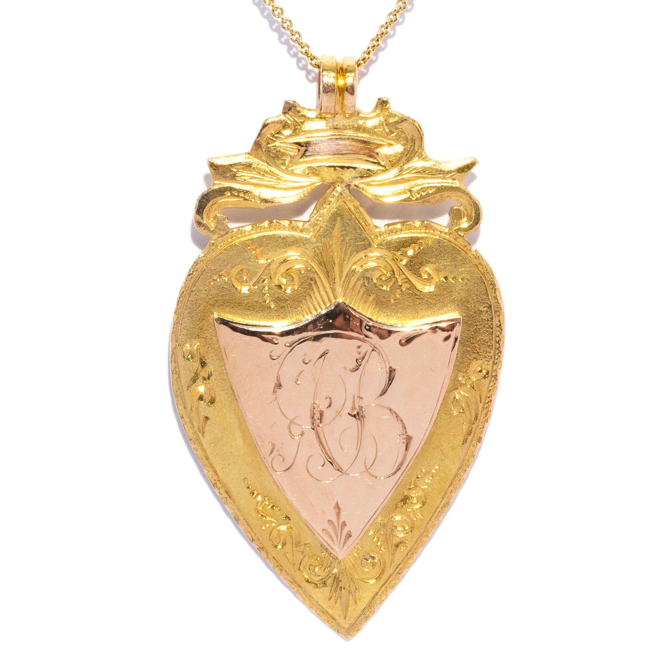 Odile 1904 Award Pendant 19ct Two Tone Gold Pendants/Necklaces Imperial Jewellery 