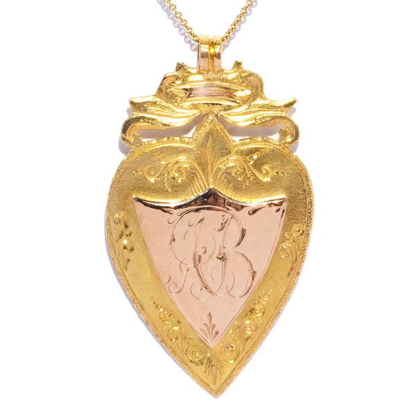 Odile 1904 Award Pendant 19ct Two Tone Gold Pendants/Necklaces Imperial Jewellery 