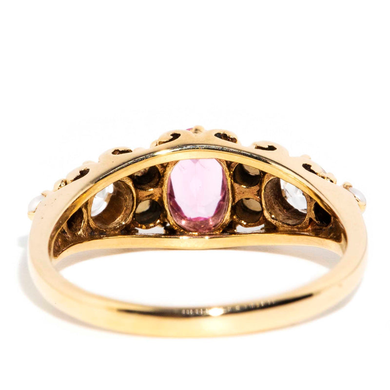 Olivia Tourmaline Topaz & Seed Pearl Ring 9ct Gold* DRAFT Rings Imperial Jewellery 