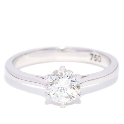 Orla 0.66ct Brilliant Diamond Solitaire Ring 18K White Gold
