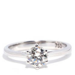 Orla Round Diamond Solitaire 18ct White Gold Ring WIP Rings Imperial Jewellery 