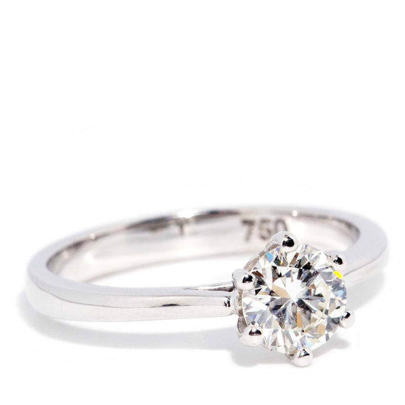 Orla Round Diamond Solitaire 18ct White Gold Ring WIP Rings Imperial Jewellery 
