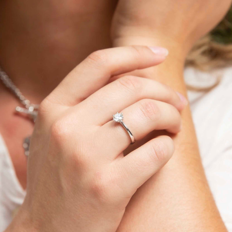 Orla Solitaire Diamond Ring 18ct White Gold Rings Imperial Jewellery 