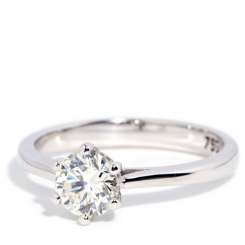 Orla Round Diamond Solitaire 18ct White Gold Ring WIP Rings Imperial Jewellery 