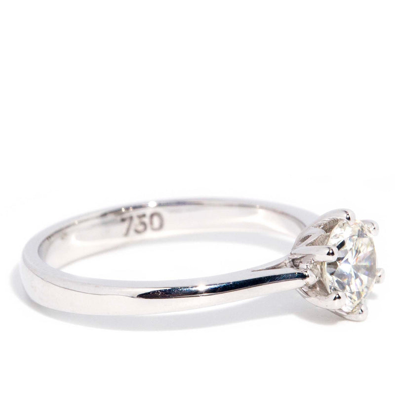 Orla Round Diamond Solitaire 18ct White Gold Ring WIP Rings Imperial Jewellery 