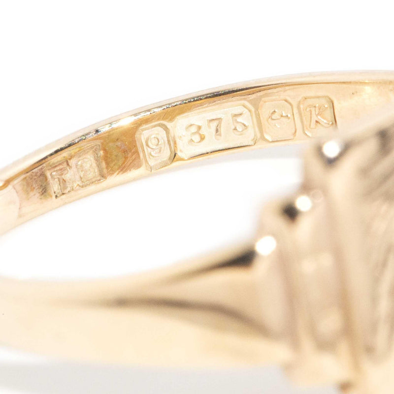 Orlando 1959 Square Signet Ring 9ct Gold