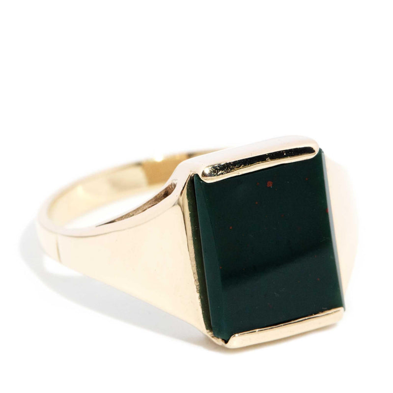 Orson 1970s Bloodstone Signet Ring 9ct Gold