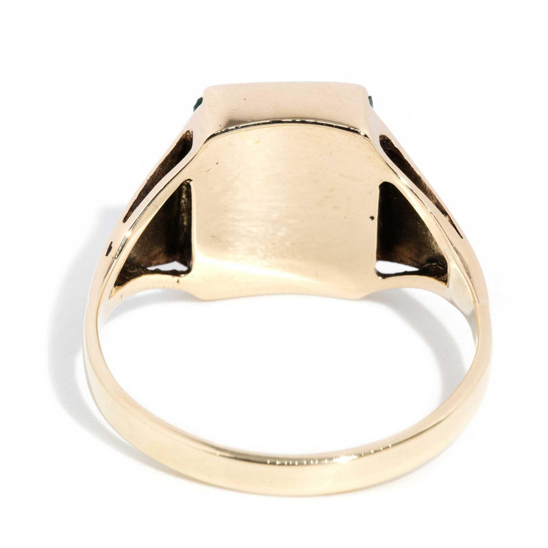 Orson 1970s Bloodstone Signet Ring 9ct Gold