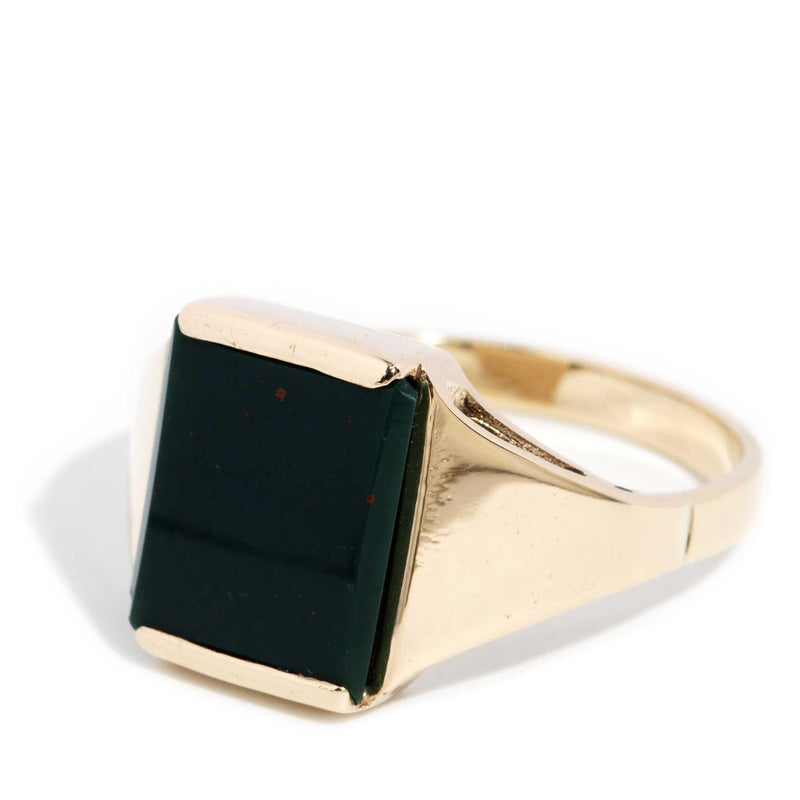 Orson 1970s Bloodstone Signet Ring 9ct Gold