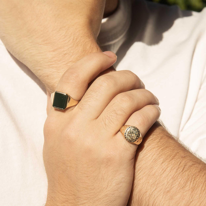 Orson 1970s Bloodstone Signet Ring 9ct Gold