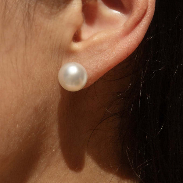 Paislee South Sea Pearl Studs 18ct Gold Earrings Imperial Jewellery 