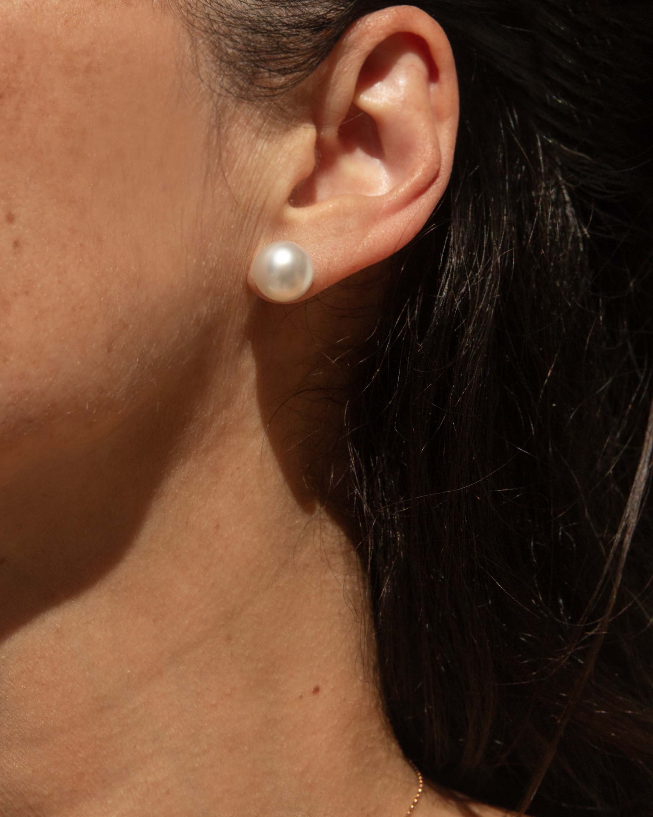 Paislee South Sea Pearl Studs 18ct Gold Earrings Imperial Jewellery 
