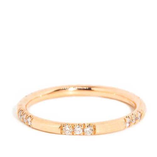 Palermo 0.25 Carat Recycled Diamond Stacking Ring 18K White Gold