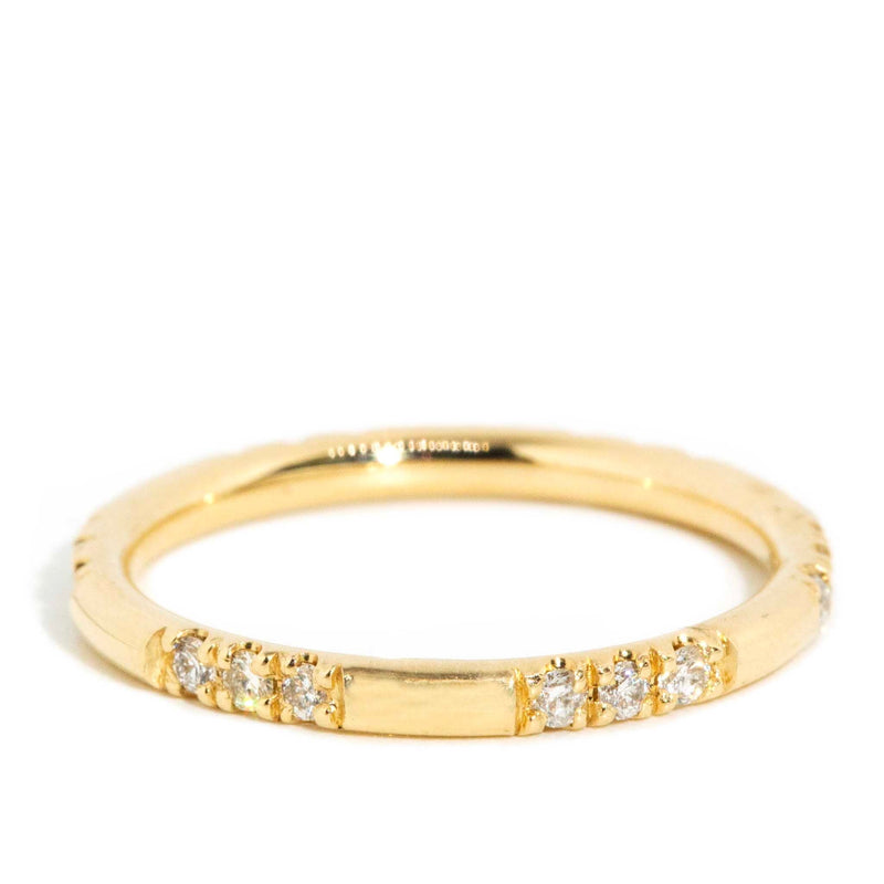 Palermo 0.25 Carat Recycled Diamond Stacking Ring 18ct Rings Imperial Jewellery Imperial Jewellery - Hamilton 18K Yellow Gold 
