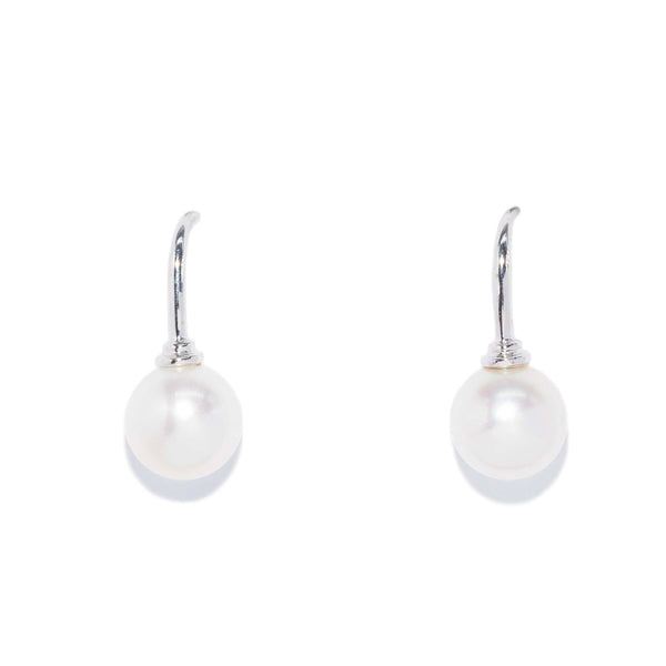 Patricia South Sea Pearl Drop Earrings 18ct White Gold Earrings Imperial Jewellery 