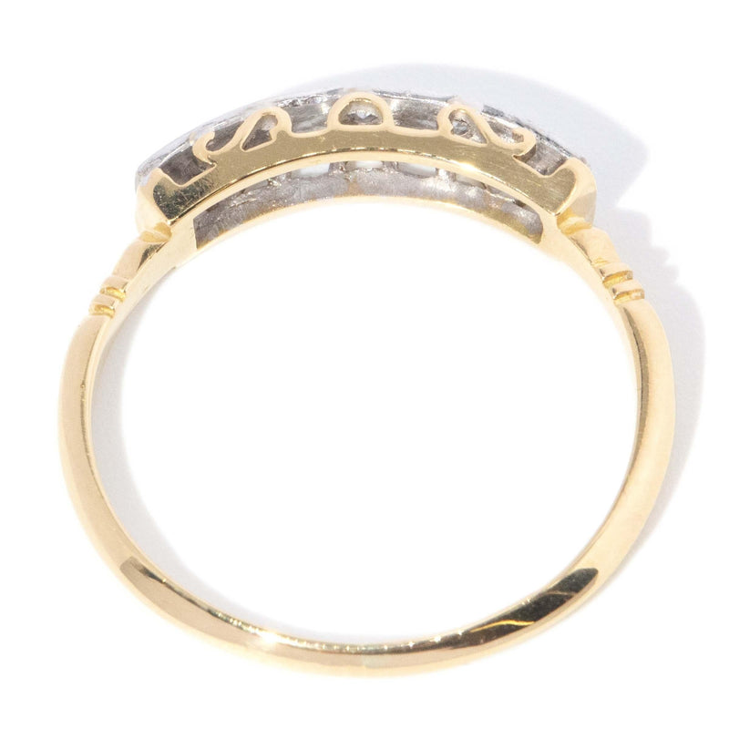 Vintage Circa 1950s Diamond Eternity Ring 18 Carat Yellow Gold Platinum