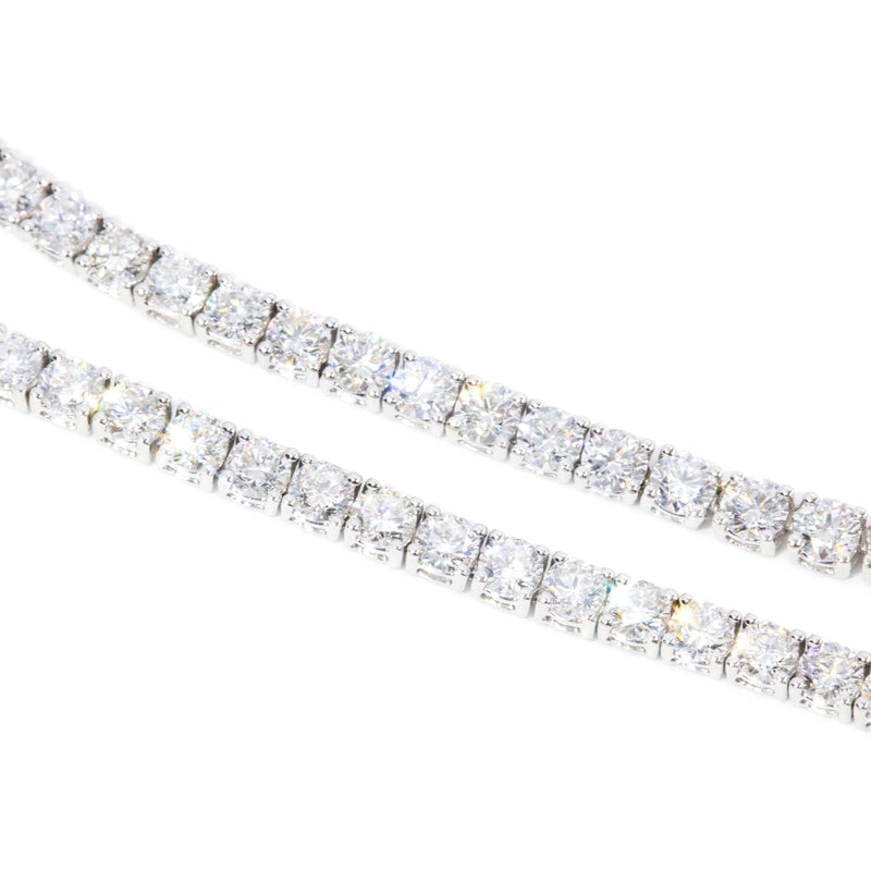Contemporary Brilliant Diamond Riviere Necklace 18 Carat White Gold