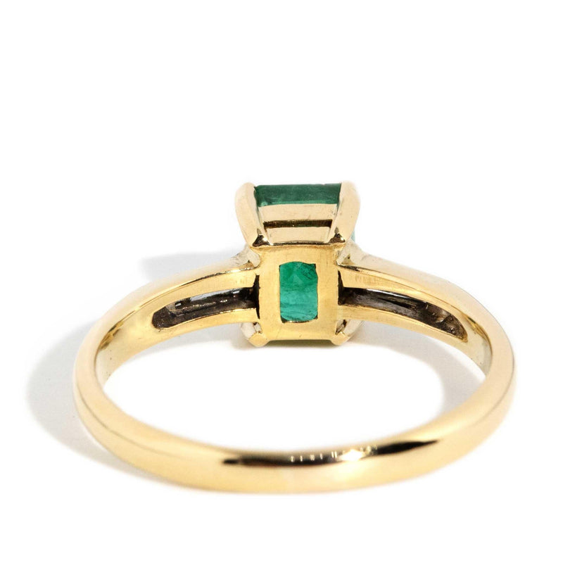 Petra 1.04 Carat Emerald & Diamond Three Stone Ring 18ct Gold
