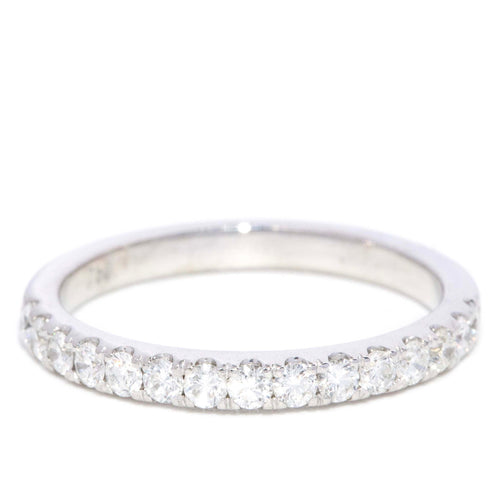 Petra Diamond Half Eternity Stacking Ring 18K White Gold