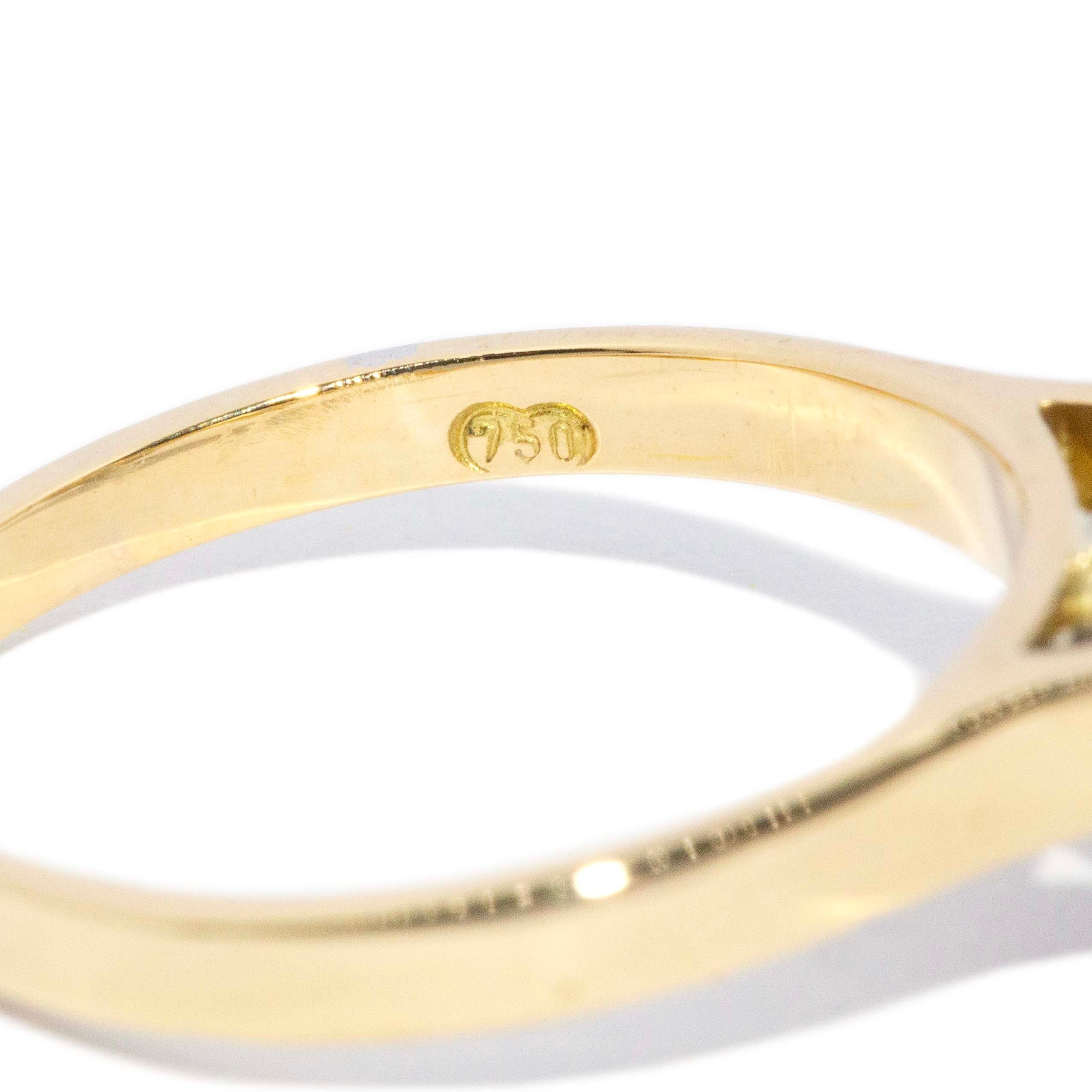 Philomena 1980s Sapphire Diamond Halo Ring 18ct Gold Rings Imperial Jewellery 