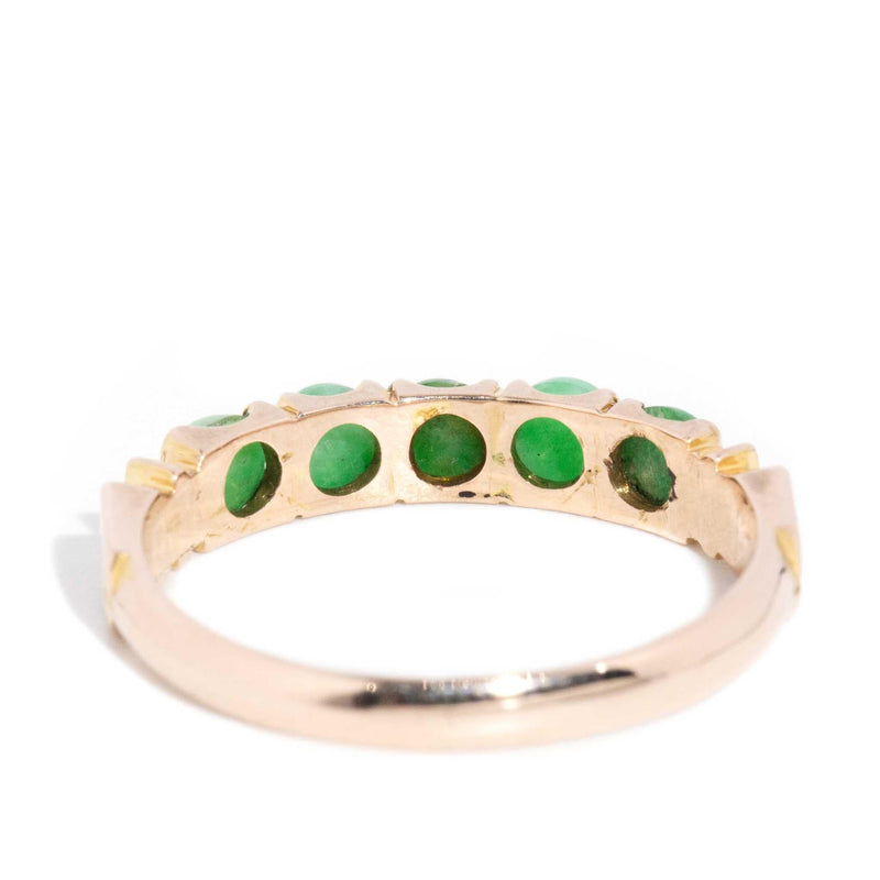 Pippa 1970s Jade Cabochon Ring 14ct Gold