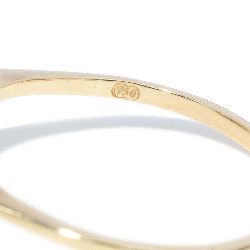 Vintage Circa 1980s Diamond Disc Halo Ring 18 Carat Gold