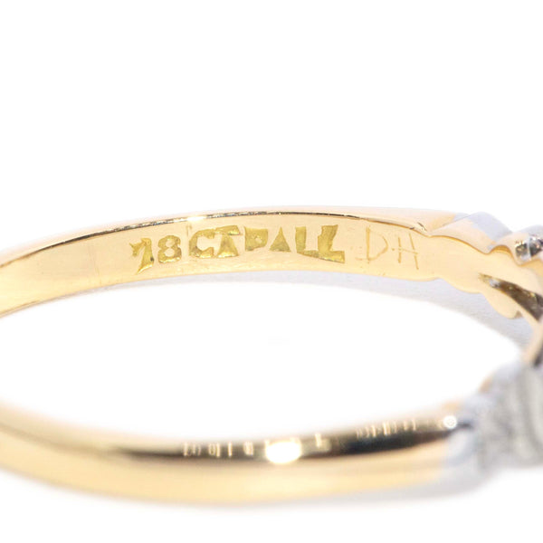 Primrose 1950s Diamond Ring 18ct Yellow Gold Rings Imperial Jewellery 