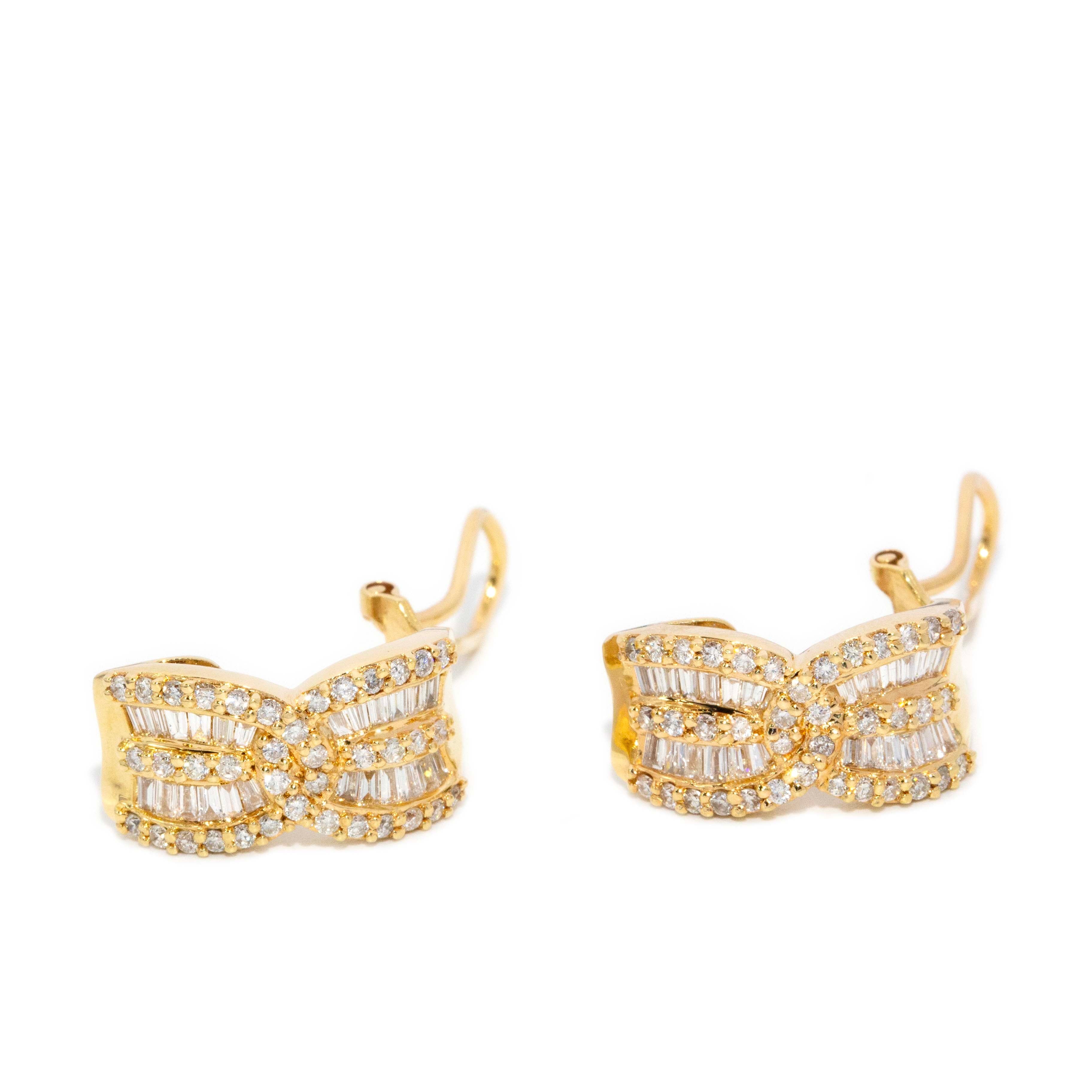 Priya Diamond Omega Clip Earrings 18ct Gold Earrings Imperial Jewellery 