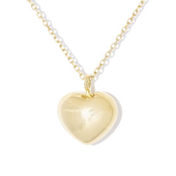 Vintage Circa 1980s Heart Pendant 18 Carat Yellow Gold (OB)