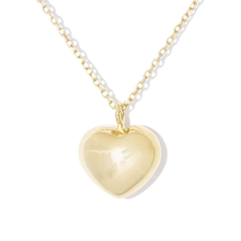 Vintage Circa 1980s Heart Pendant 18 Carat Yellow Gold (OB)