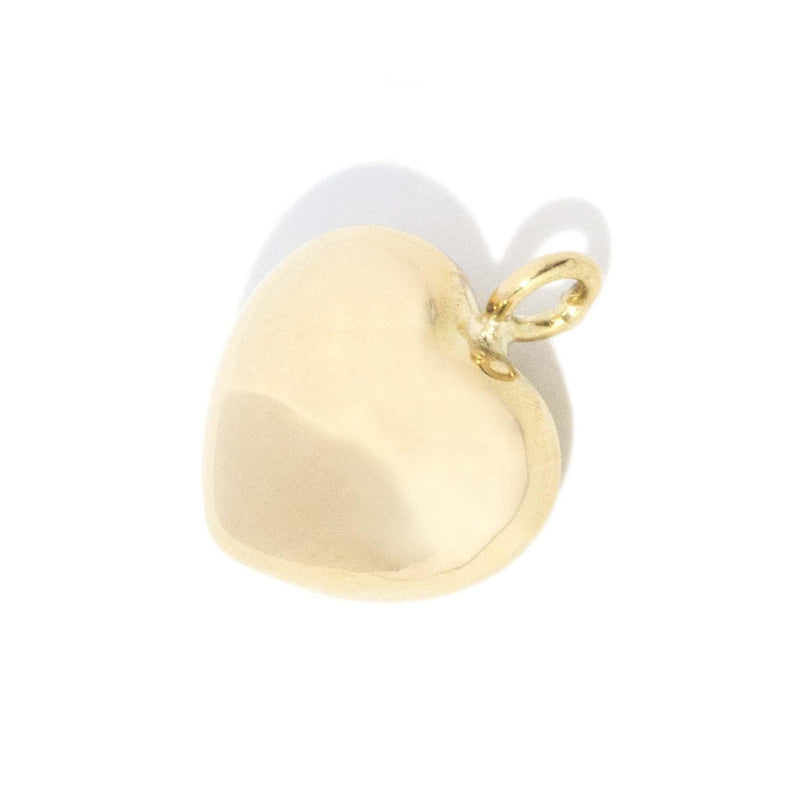 Vintage Circa 1980s Heart Pendant 18 Carat Yellow Gold (OB)