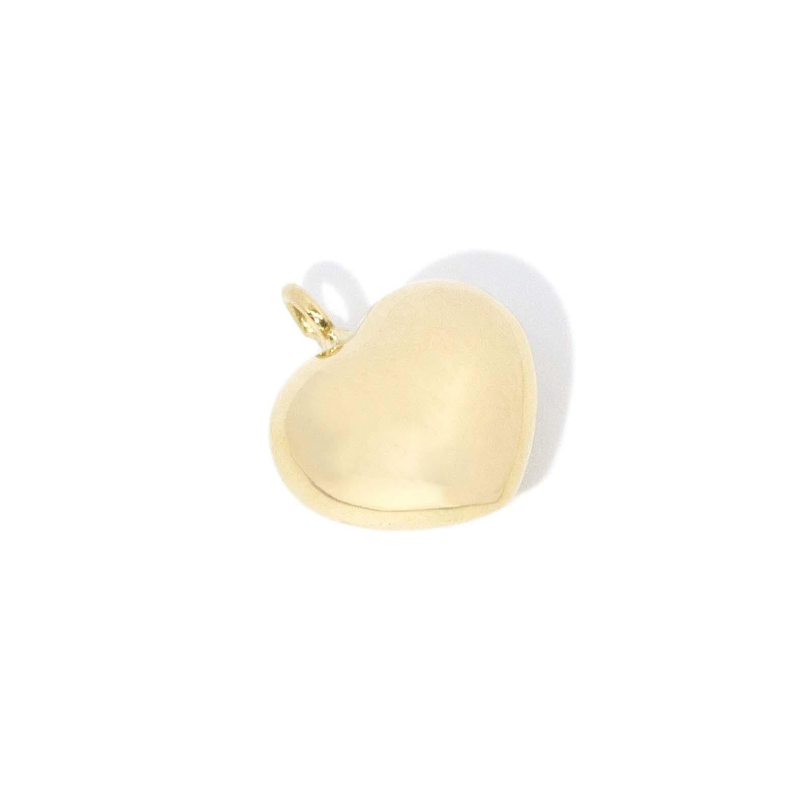 Vintage Circa 1980s Heart Pendant 18 Carat Yellow Gold (OB)