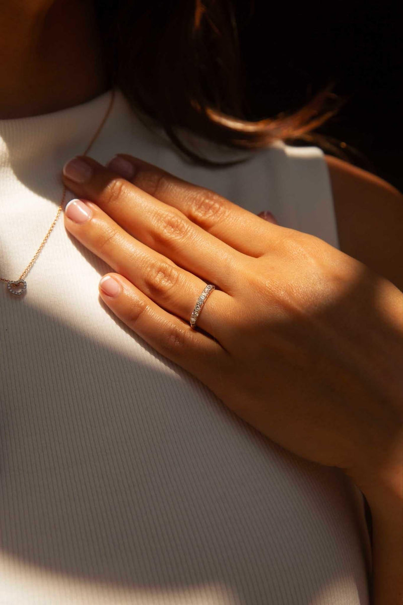 Rachael 1950s Diamond Eternity Ring 18ct White Gold